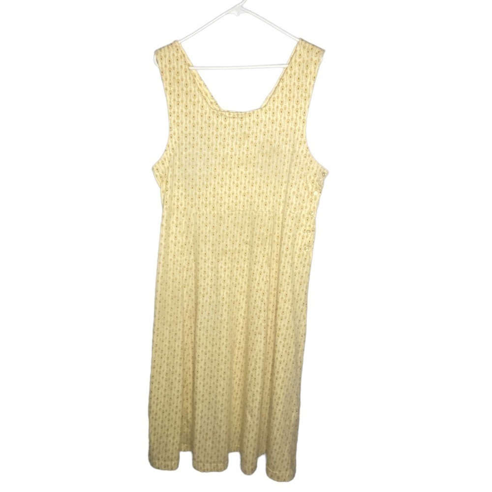 LL Bean Jumper Style Print Dress Size 18P 100% cotton